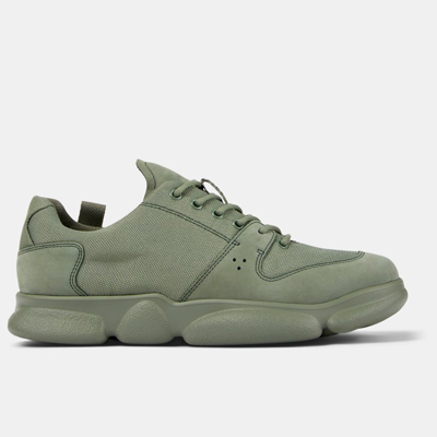 Camper Karst Tonal Panelled Trainers In Green
