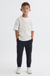 REISS ECRU ACER 3-9 YRS SLIM FIT CABLE KNIT SLEEVELESS VEST