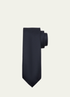 Brioni Men's Micro-stripe Silk Tie In Navy