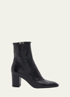 SAINT LAURENT BETTY LAMBSKIN BUCKLE ANKLE BOOTIES