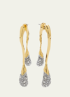 Alexis Bittar Solanales Front-back Double Drop Crystal Earrings In Gold