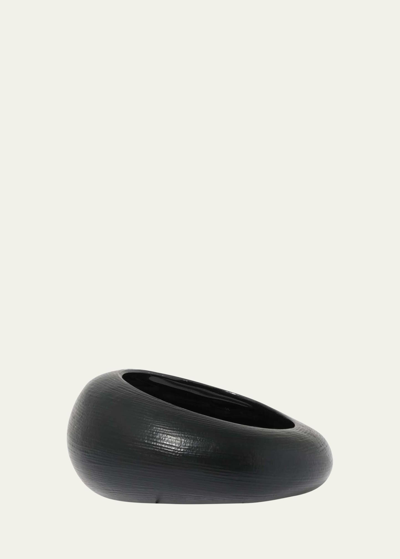Alexis Bittar Puffy Lucite Tapered Bangle Bracelet In Black