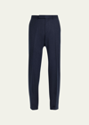 ZEGNA MEN'S WOOL FLAT-FRONT PANTS