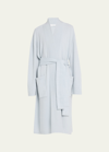 Arlotta Cashmere Cashmere Shawl-collar Robe In Dawn Blue