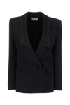 Alexander Mcqueen Giacca In Twill Nero Donna In Black