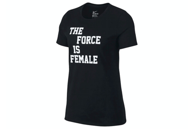 Pre-owned Nike Sportswear Women's Force Is Female T-shirt Black