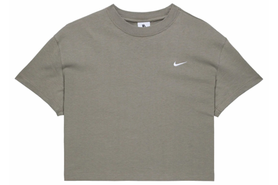 Pre-owned Nike Women's Lab Tee Light Army/white
