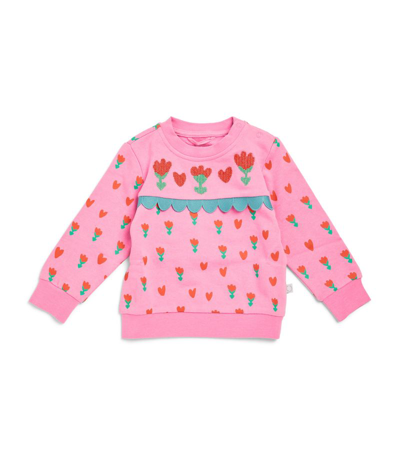 Stella Mccartney Kids' Tulip Print Sweatshirt In Pink