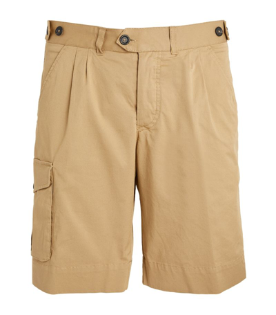 Beretta Stretch-cotton Cargo Shorts In Beige