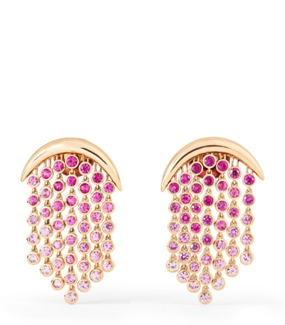 Emily P Wheeler + Net Sustain Fringe 18-karat Recycled Rose Gold Sapphire Earrings
