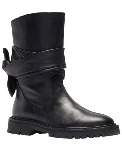 Iro Letizi Leather Boots With Bow In Black