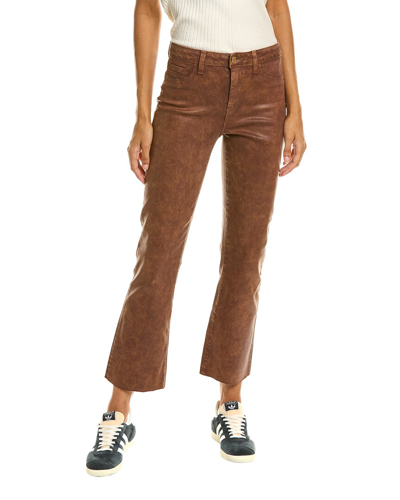 L Agence Kendra High Rise Crop Flare Jeans In Java Coated