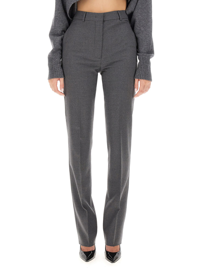 Max Mara Slim Fit Pants In Grey