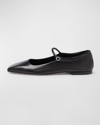 Aeyde Uma Nappa Leather Ballet Flats In Black
