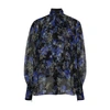 Zimmermann Lyrical Lantern-print Silk Blouse In Blue_iris_black