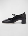 Aeyde 55mm Anya Leather Heels In Black