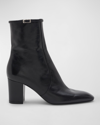 SAINT LAURENT BETTY LAMBSKIN BUCKLE ANKLE BOOTIES