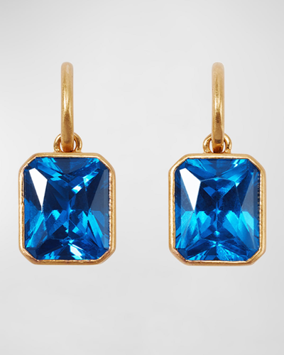 Roxanne Assoulin The Raj Cubic Zirconia Drop Earrings In Sapphire / Gold