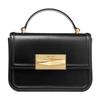 Jimmy Choo Diamond Top Handle Leather Shoulder Bag In Black_gold