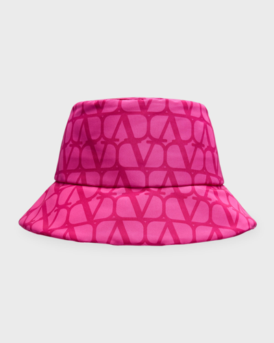 Valentino Garavani Toile Iconographe Bucket Hat In Pink