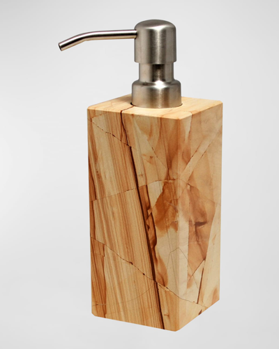 Marble Crafter Myrtus Square Soap Dispenser In Brown