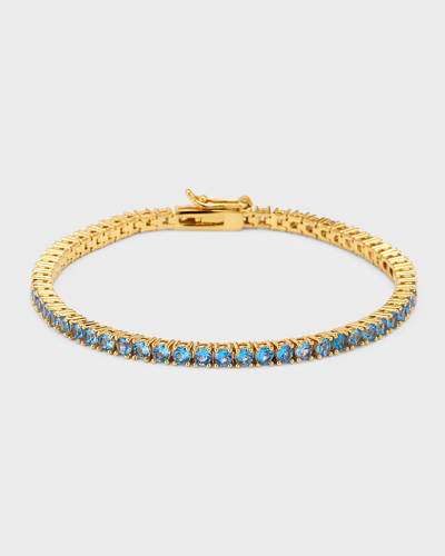 Roxanne Assoulin Rally Cubic Zirconia Bracelet In Blue In Sapphire / Gold
