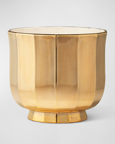 Aerin Delmara Golden Cachepot, 7"