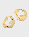 GIVENCHY G CHAIN HOOP EARRINGS, GOLDEN