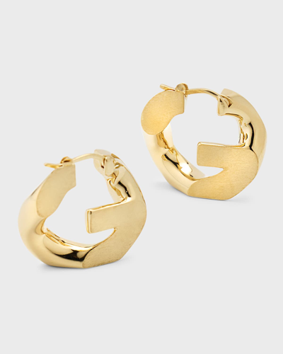Givenchy G Chain Hoop Earrings In Golden Yellow