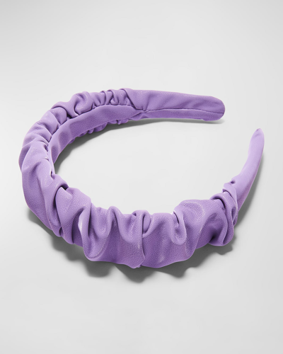 Lele Sadoughi Kelly Purple Faux Leather Headband In Lavender