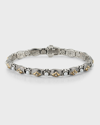 KONSTANTINO SILVER AND GOLD PEARL BRACELET
