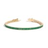 Aurate New York Lab Grown Emerald Baguette Tennis Bracelet In Yellow