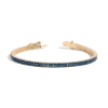 Aurate New York Blue Sapphire Baguette Tennis Bracelet In Yellow