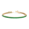 Aurate New York Lab Grown Emerald Tennis Bracelet In Yellow
