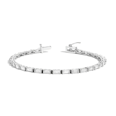 Aurate New York Horizontal Baguette Diamond Tennis Bracelet - 5ct In Rose
