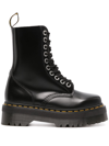 DR. MARTENS' 1490 QUAD SQUARED LEATHER BOOTS