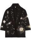 Alanui The Wandering Star Embellished Cardigan In Black