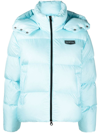 Duvetica Hooded Down Puffer Jacket In Clear Blue
