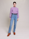 Maje Pagody 90s Low Rise Straight Leg Jeans In Blue In Blue