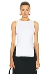 Khaite Evelyn Sleeveless Panel Sweater In Glaze