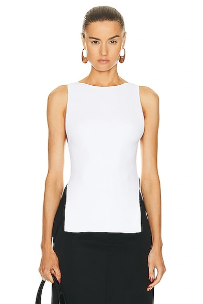 Khaite Evelyn Ribbed-knit Tank In White