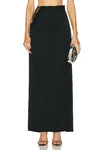 Grace Ling + Net Sustain Wool-gabardine Maxi Skirt In Black