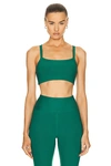 Year Of Ours Ribbed Bralette 2.0 In Forest In Malachite