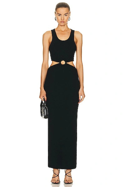 Nanushka Dione Midi Dress In Black