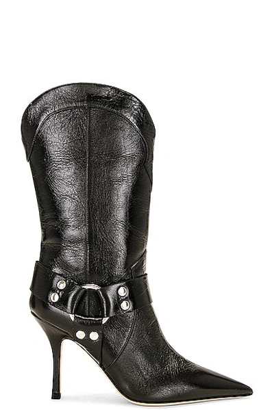 Paris Texas June High Heels Boots In Black Leather