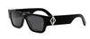 Dior Cd Diamond Logo S5i Geometric Sunglasses, 56mm In Grey