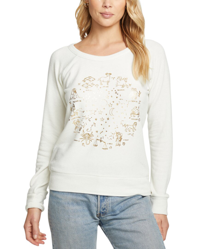 Chaser Rpet Bliss Raglan Pullover In White