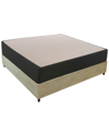 Amazonia Mid-century Platform Bed Distressed White In Tan