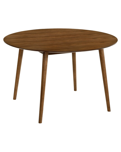 Armen Living Arcadia 42in Round Dining Table In Brown