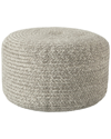 Vibe By Jaipur Living Grayton Indoor/ Outdoor Cylinder Pouf In Gray